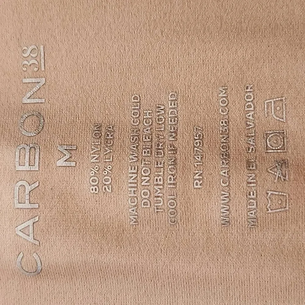 Takara carbon 38 high rise women's activewear beige tan shimmer basics M